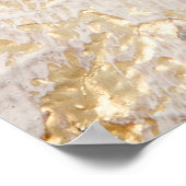 Witgouden borstel geschilderde textuur. poster (Hoek)