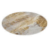 Witgouden borstel geschilderde textuur. snijplank (Hoek)