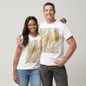 Witgouden borstel geschilderde textuur. t-shirt (Unisex)