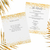 Witgouden confetti bruiloft programma details