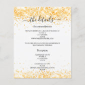 Witgouden confetti bruiloft programma details QR (Voorkant)