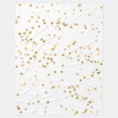 witgouden Confetti Fleece Deken (Voorkant)