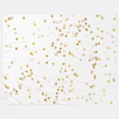witgouden Confetti Fleece Deken (Voorkant (Horizontaal))