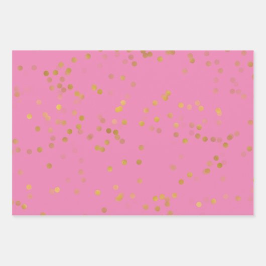 witgouden Confetti Inpakpapier Vel (Voorkant 2)