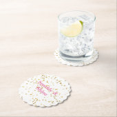 witgouden Confetti Kartonnen Onderzetters (Insitu)