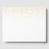 Witgouden confetti monogram afstudeerfeest gastenboek (Achterkant)