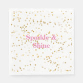 witgouden Confetti Servet (Voorkant)