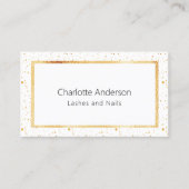 Witgouden elegante moderne QR-code Visitekaartje (Voorkant)