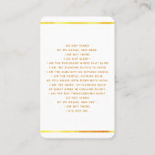 Witgouden foto elegante uitvaart gebedskaart visitekaartje (Achterkant)