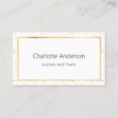 Witgouden foto moderne QR-code Visitekaartje (Voorkant)