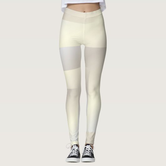 Witgouden geometrisch leggings (Voorkant)