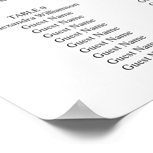 Witgouden harten moderne bruiloft zitgrafiek poster (Hoek)