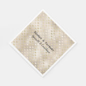 Witgouden harten servet (Hoek)