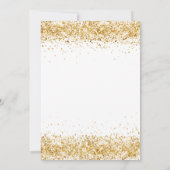 Witgouden jurk glitter Quinceanera Kaart (Achterkant)