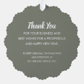 Witgouden krans Zakelijke vakantie groetpapier Ornament Kaart (Achterkant)