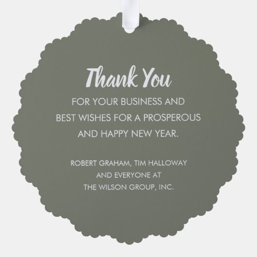 Witgouden krans Zakelijke vakantie groetpapier Ornament Kaart (Achterkant)