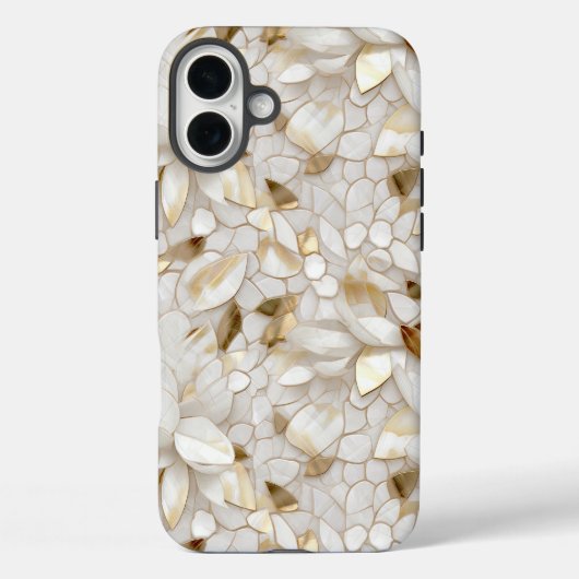 Witgouden lotusbloemen Case-Mate iPhone case (Achterkant)