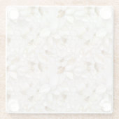 Witgouden lotusbloemen glazen onderzetter (Achterkant)