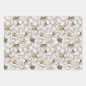 Witgouden lotusbloemen inpakpapier vel (Voorkant 3)