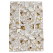 Witgouden lotusbloemen medium cadeauzakje (Achterkant)