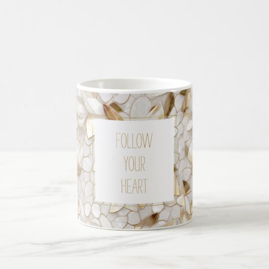 Witgouden lotusbloemen mok (Center)