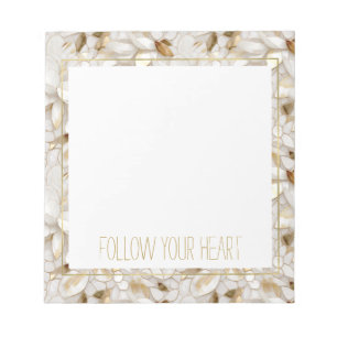 Witgouden lotusbloemen notitieblok