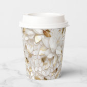 Witgouden lotusbloemen papieren bekers (Achterkant)