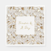 Witgouden lotusbloemen servet (Voorkant)