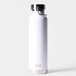 Witgouden monogram waterfles