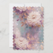 Witgouden Paarse bloemen Kaart (Achterkant)