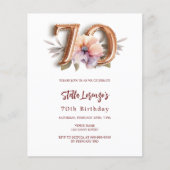 Witgouden perzik bloemen budget 70e verjaardag (Voorkant)