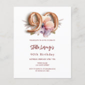 Witgouden perzik bloemenbudget 90e verjaardag (Voorkant)