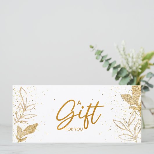 Witgouden Salon Store Zakelijk Cadeaubon (Staand voorkant)