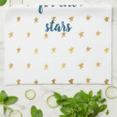 Witgouden sterren theedoek (Gevouwen)