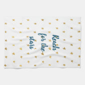 Witgouden sterren theedoek (Horizontaal)