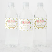 Witgouden Stippen Baby shower Waterflesetiket Waterfles Etiket (Flessen)