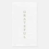 Witgouden tekst "DANKBAAR" Servet (Voorkant)