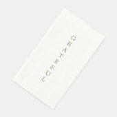 Witgouden tekst "DANKBAAR" Servet (Hoek)