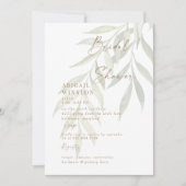 Witgouden Tekst Groen Modern Vrijgezellenfeest Kaart (Voorkant)