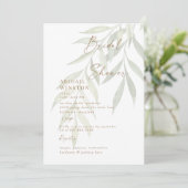 Witgouden Tekst Groen Modern Vrijgezellenfeest Kaart (Staand voorkant)