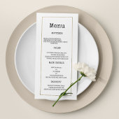 Witgouden typemachine lettertype rustieke bruiloft programmakaart