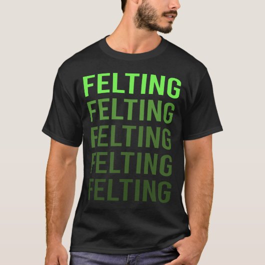 witgradiënt viltvilt t-shirt (Voorkant)