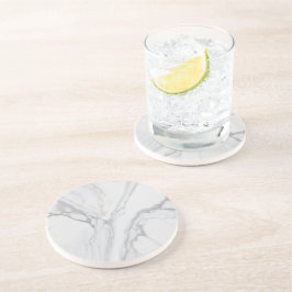 Witgrijze marmeren minimale elegante onderzetter