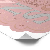 Witgrijze ONS UIT OMAAT Slogan Design Poster (Hoek)