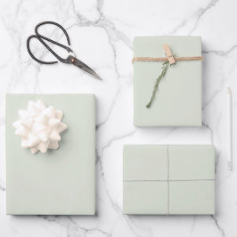 Witgroene effen kleur inpakpapier vel