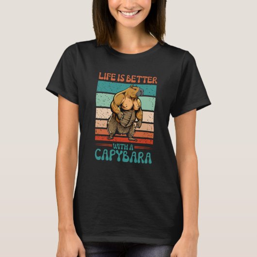 With A Capybara  Capybara T-shirt (Voorkant)
