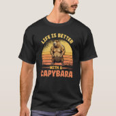 With A Capybara Cute Bodybuilder Rodent T-shirt (Voorkant)