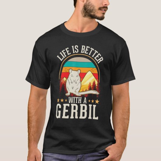 with a Gerbil Racing Rat Gerbil T-shirt (Voorkant)