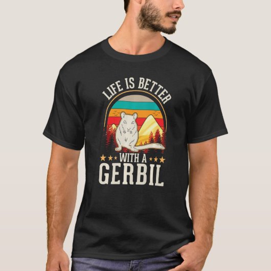 with a Gerbil Racing Rat Gerbil T-shirt (Voorkant)