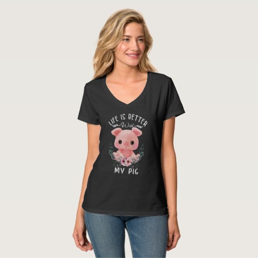With A Pig Fabulous Pig T-shirt (Voorkant volledig)